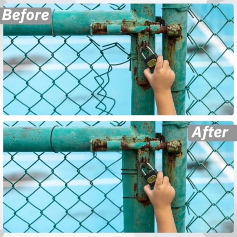Shimeyao 100 Pcs 8-1/4" Black Chain Link Fence Ties 9 Gauge Heavy Duty Aluminum Fence Wire Ties for Fencing, Wire to Posts and Rails, Kennel Repairs - Image 4