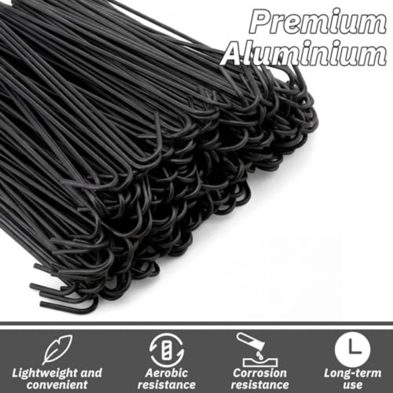 Shimeyao 100 Pcs 8-1/4" Black Chain Link Fence Ties 9 Gauge Heavy Duty Aluminum Fence Wire Ties for Fencing, Wire to Posts and Rails, Kennel Repairs - Image 3