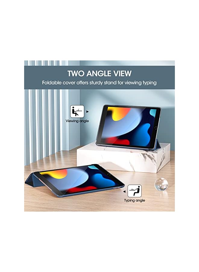 Procases iPad 10.2 Case iPad 9th Generation 2021/ iPad 8th Generation 2020/ iPad 7th Generation 2019 Case, Slim Stand Hard Back Shell Protective Smart Cover Case for iPad 10.2 Inch -Navy - Image 5