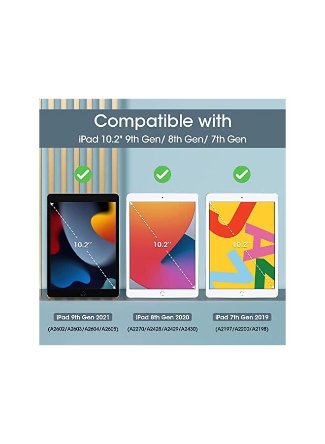 Procases iPad 10.2 Case iPad 9th Generation 2021/ iPad 8th Generation 2020/ iPad 7th Generation 2019 Case, Slim Stand Hard Back Shell Protective Smart Cover Case for iPad 10.2 Inch -Navy - Image 2