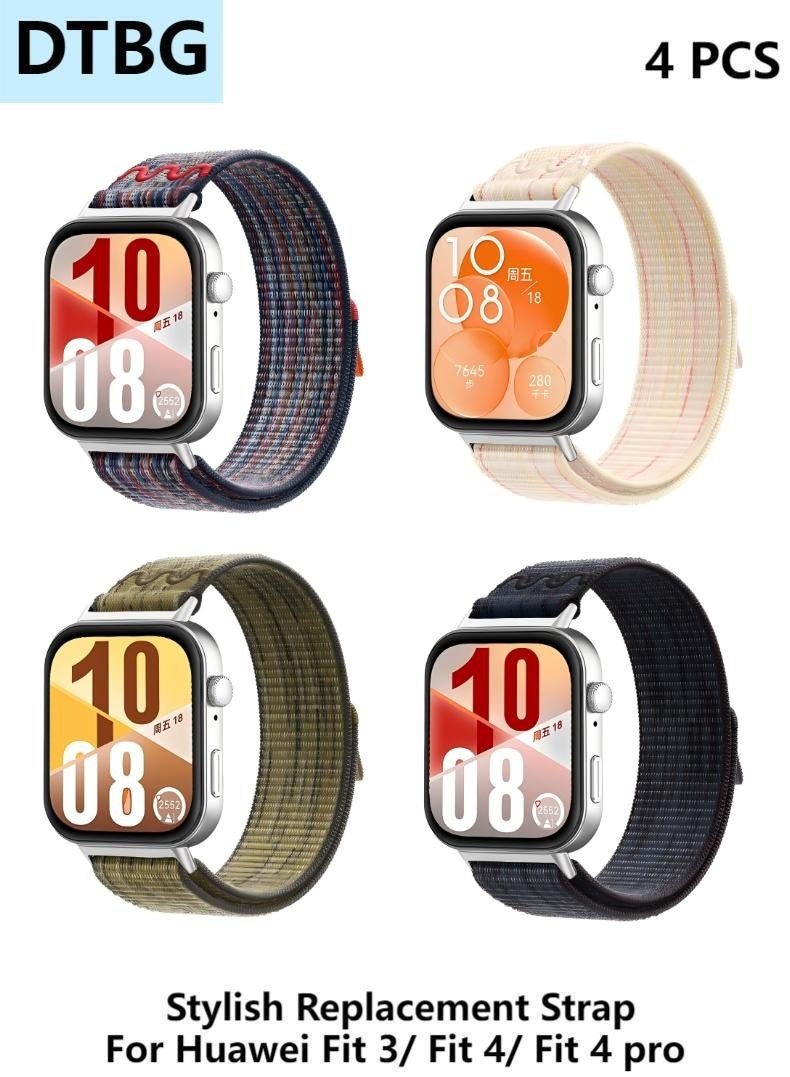 DTBG Nylon Woven Watch Straps, Suitable For Huawei Fit 3/ Fit 4/ Fit 4 pro , Waterproof, Breathable and Adjustable Sports Watch Straps
