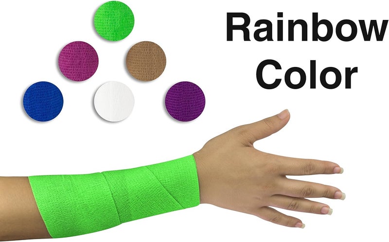 MEDca Self Adherent Wrap Bulk Pack of 6 Athletic Tape Rolls and Sports Wraps Self Cohesive NonWoven Adhesive Bandage 3 in x 5 Yards FDA Approved for Ankle Sprains Swelling - Image 5