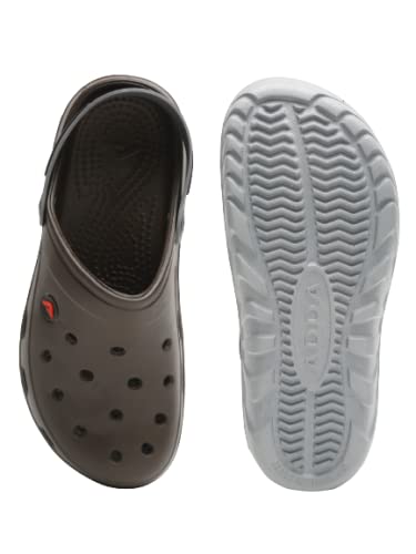ADDA (LABEL) TM-STORM || Durable & Comfortable || EVA Sole || Lightweight || Fashionable || Super Soft || Outdoor Slipper || Clogs For Men, 9 UK, Brown - Image 5