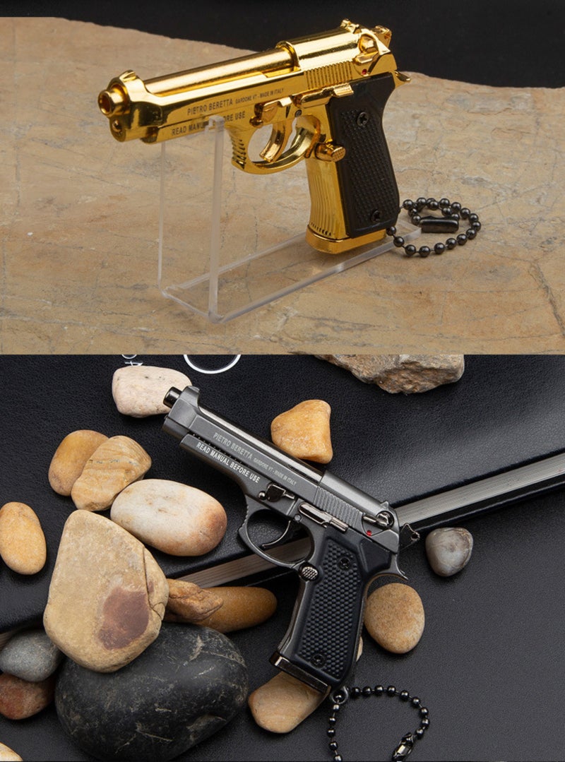 Gun Model Keychain 73×50×14mm Lightweight 58g Highly Simulated 1:3 Scale Design - Multiple Color Options Collectible Keychain for Gun Model Enthusiasts and Collectors - Image 3