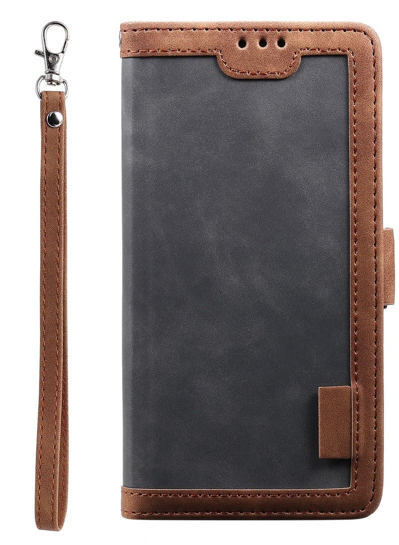 Suteni Waist Band Flip Cover Card Slots Leather Phone Case for Samsung - Image 1