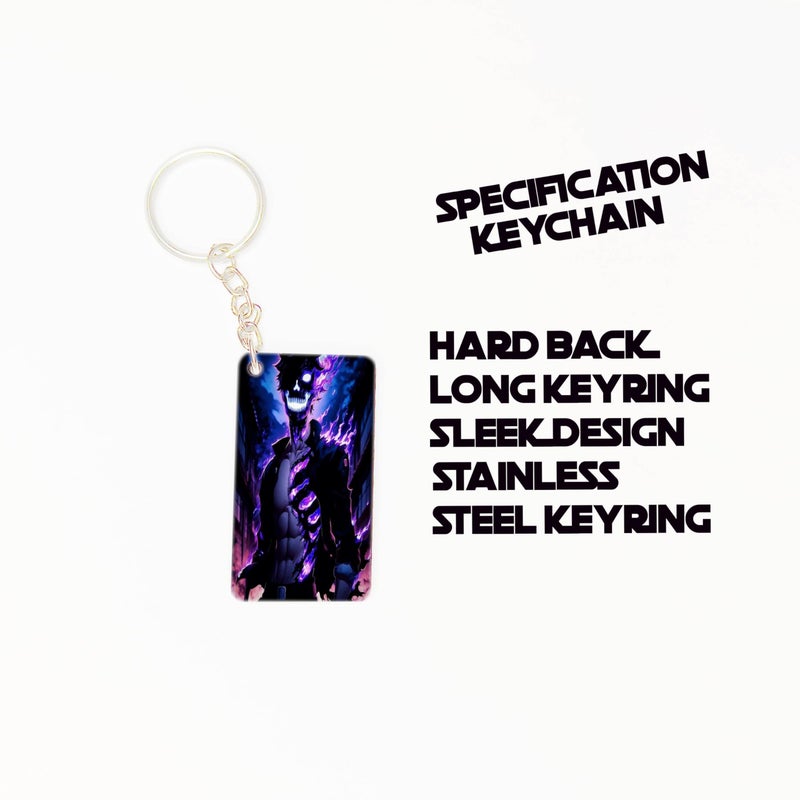 OUTFITQUE OUTFITQUE Premium (Pack of 2) Anime- 487 Printed Long Keychain For Bike, Scooty, Car, MDF Keyholder - Image 3