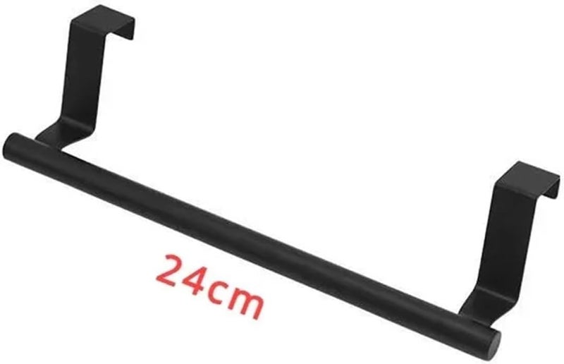 Towel Ring 2pcs Towel Rod Cabinet Towel Rack Storage Organizer Bathroom Door Hanging Towel Rack Punch-Free Rag Hanger for Hanging - Image 2