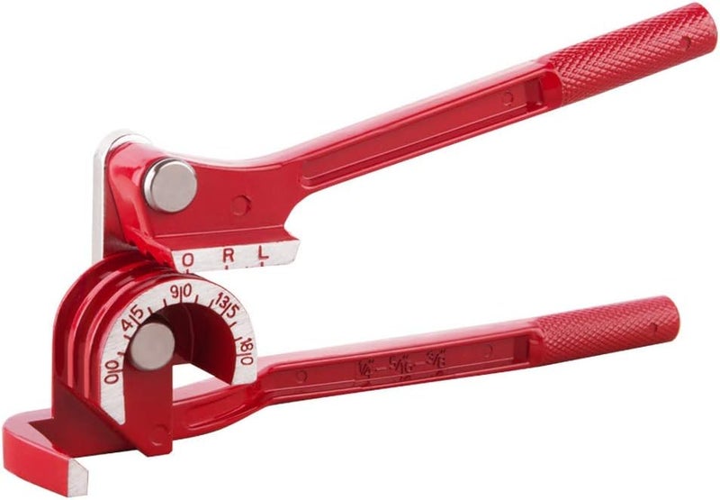 Wostore 180 Degree Tubing Bender for 1/4 5/16 and 3/8 Inch Copper Aluminum Thin Stainless Steel Red - Image 1