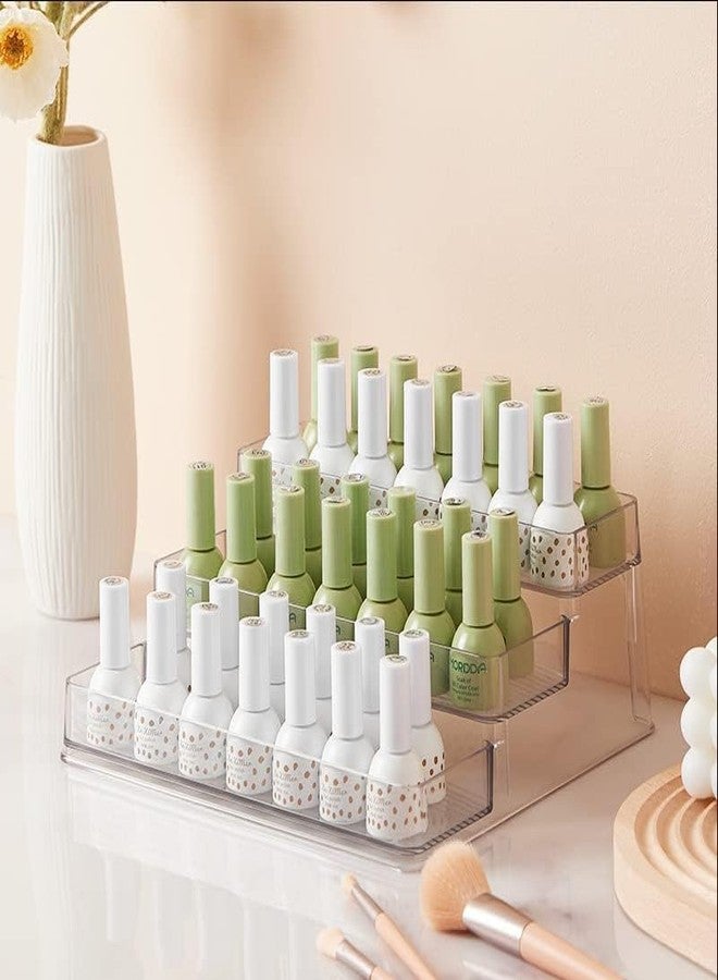 Kienlix Acrylic Spice Rack, No Assembly Clear 3 Tier Condiment Bottle Shelf Vanity Organizer for Cabinet Kitchen Bathroom (1pcs) - Image 4