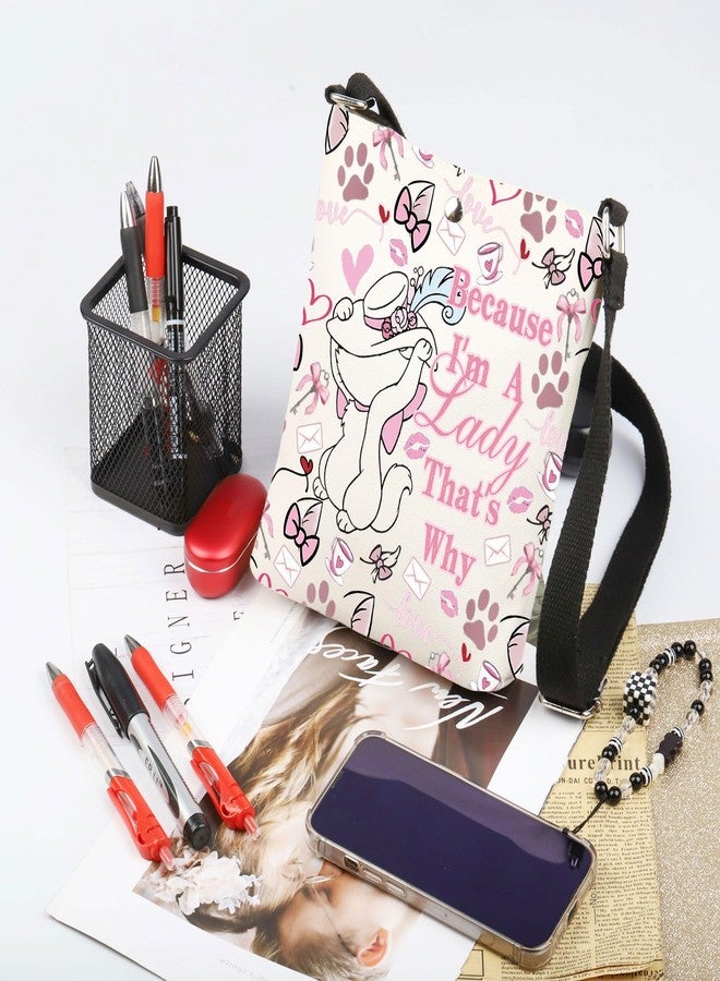 TOBGBE Cats Inspired Gifts Because I’m A Lady That’s Why Crossbody Bag Comic Movie Merch for Cat Fans Travel Shoulder(Because I’m A Lady CB) - Image 2