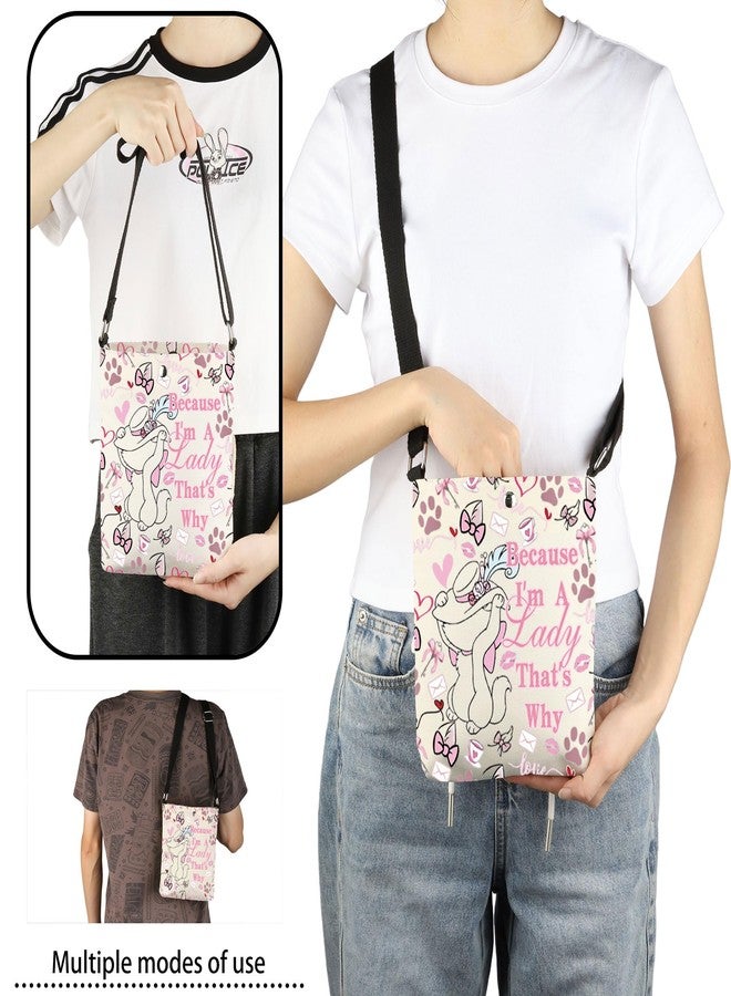 TOBGBE Cats Inspired Gifts Because I’m A Lady That’s Why Crossbody Bag Comic Movie Merch for Cat Fans Travel Shoulder(Because I’m A Lady CB) - Image 4