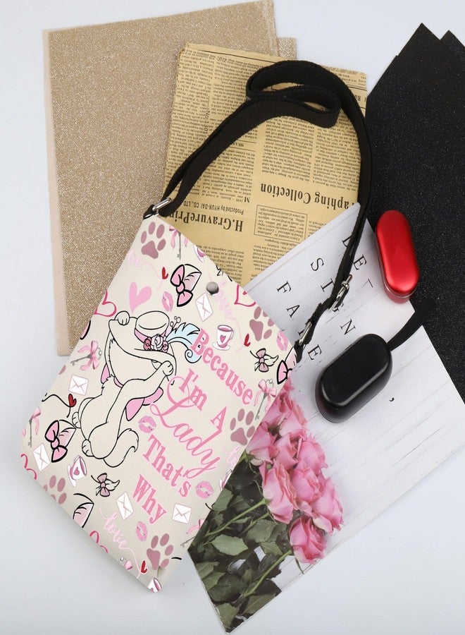 TOBGBE Cats Inspired Gifts Because I’m A Lady That’s Why Crossbody Bag Comic Movie Merch for Cat Fans Travel Shoulder(Because I’m A Lady CB) - Image 3