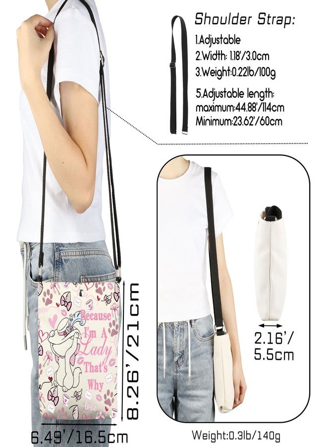 TOBGBE Cats Inspired Gifts Because I’m A Lady That’s Why Crossbody Bag Comic Movie Merch for Cat Fans Travel Shoulder(Because I’m A Lady CB) - Image 5