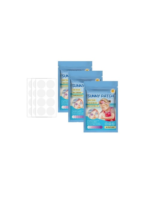 UV Detection Stickers for Sunscreen Reapplication - Waterproof UV Patches for Body & Face, SPF Reminder Stickers for Kids & Adults (72PCS)