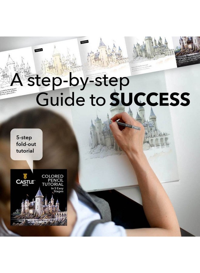 Castle Art Supplies 120 Colored Pencils Set | Quality Soft Core Coloring Pencils for Adults, Professionals and Colorists | Protected and Organized in Presentation Tin Box - Image 5