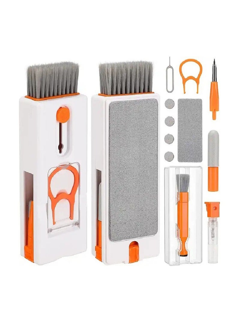 KASTWAVE 11-in-1 Bluetooth Earphone Cleaning Kit, for AirPods, Keyboards, Laptop Screens, and Smartphone, Cleaning Tool with Brush and Microfiber Cloth, Trapezoidal Keycap Puller - Image 1