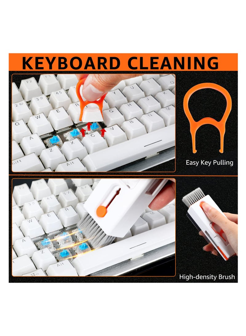 KASTWAVE 11-in-1 Bluetooth Earphone Cleaning Kit, for AirPods, Keyboards, Laptop Screens, and Smartphone, Cleaning Tool with Brush and Microfiber Cloth, Trapezoidal Keycap Puller - Image 3