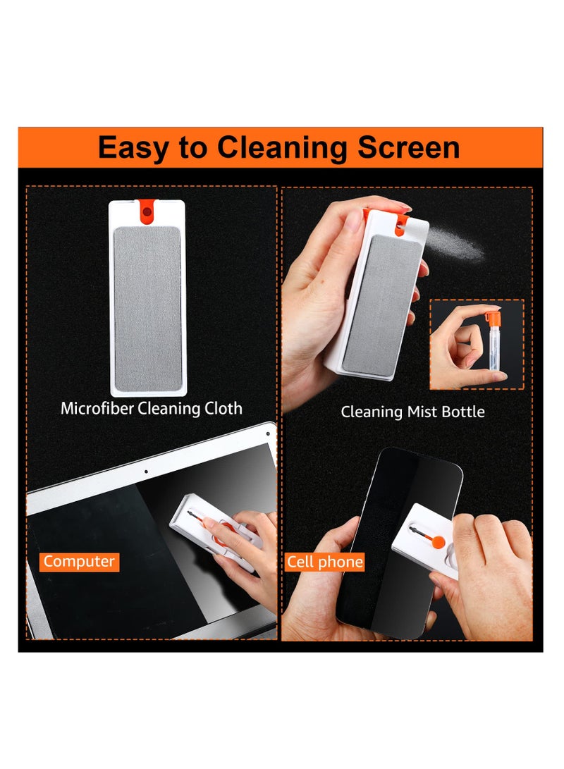 KASTWAVE 11-in-1 Bluetooth Earphone Cleaning Kit, for AirPods, Keyboards, Laptop Screens, and Smartphone, Cleaning Tool with Brush and Microfiber Cloth, Trapezoidal Keycap Puller - Image 5