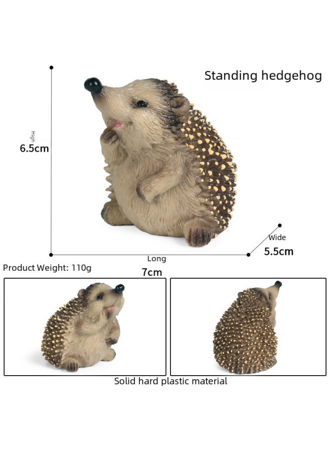 Children's Cognitive Simulation Wild Animal Model Toy Jungle Thorn Group Hedgehog Mouse Burr Stealing Melon Badger Hedgehog Ornaments-Color:Four-toe Hedgehog (curled Up)(2950/2951 Two Colors Randomly Sent One)  - Image 4