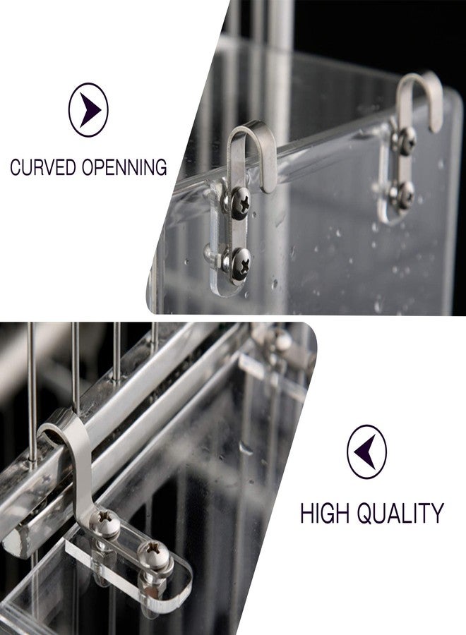 Saderoy Bird Bath Cage, No-Leakage Bird Bathtub with Hanging Hooks Cage Accessory for Small Bird Parrots Lovebirds Canary Portable Shower - Image 5