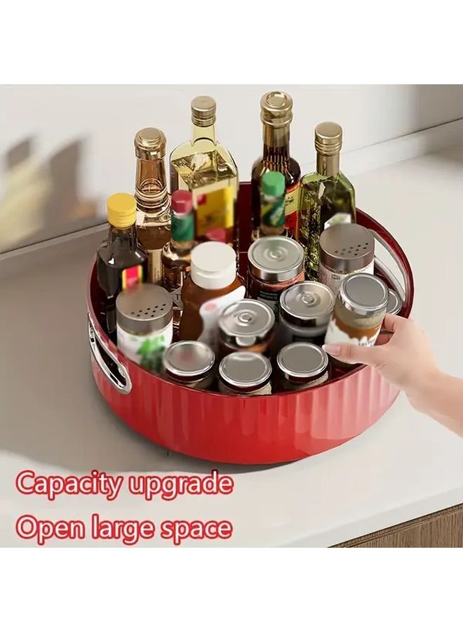 Green 360 Degree Rotating Spice Rack Kitchen Turntable Organizer For Countertop Cabinet - Image 2