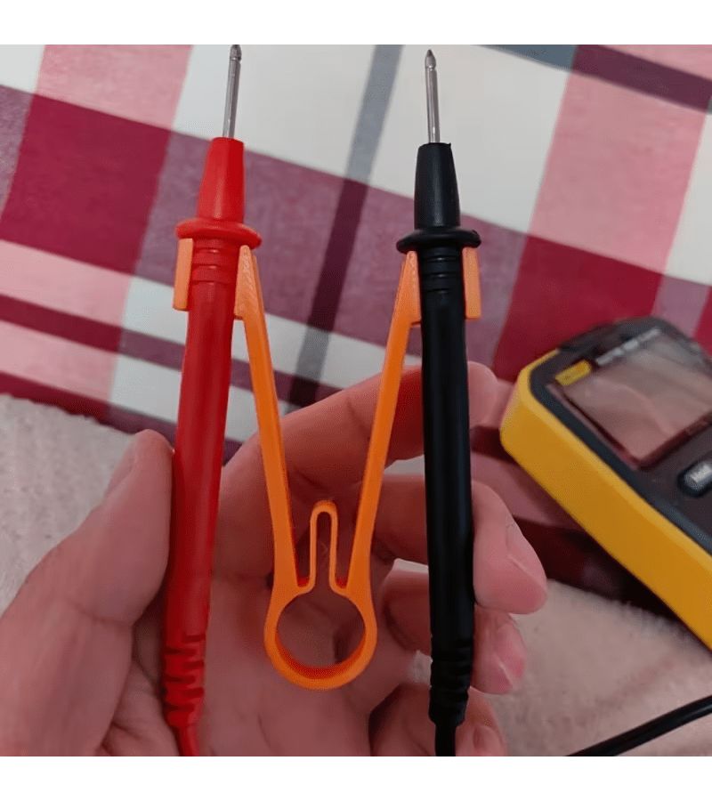 Yellow Multimeter Probe Holder One Handed Tool Adjustable Height Angle - Image 4