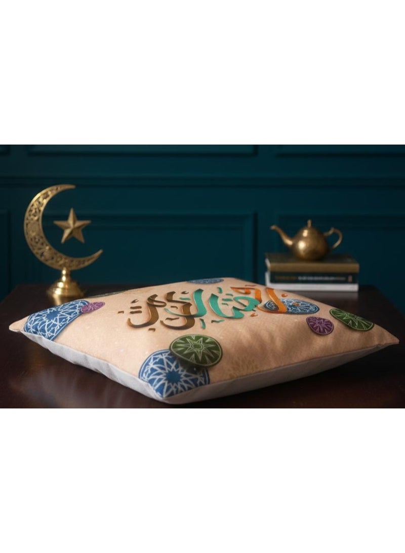 2 كوشن ر مضان كفر مخدة وسادة خدادية فرمضان كبير بأشكال  المختلفة المقاس :45 *45 سم - Image 1