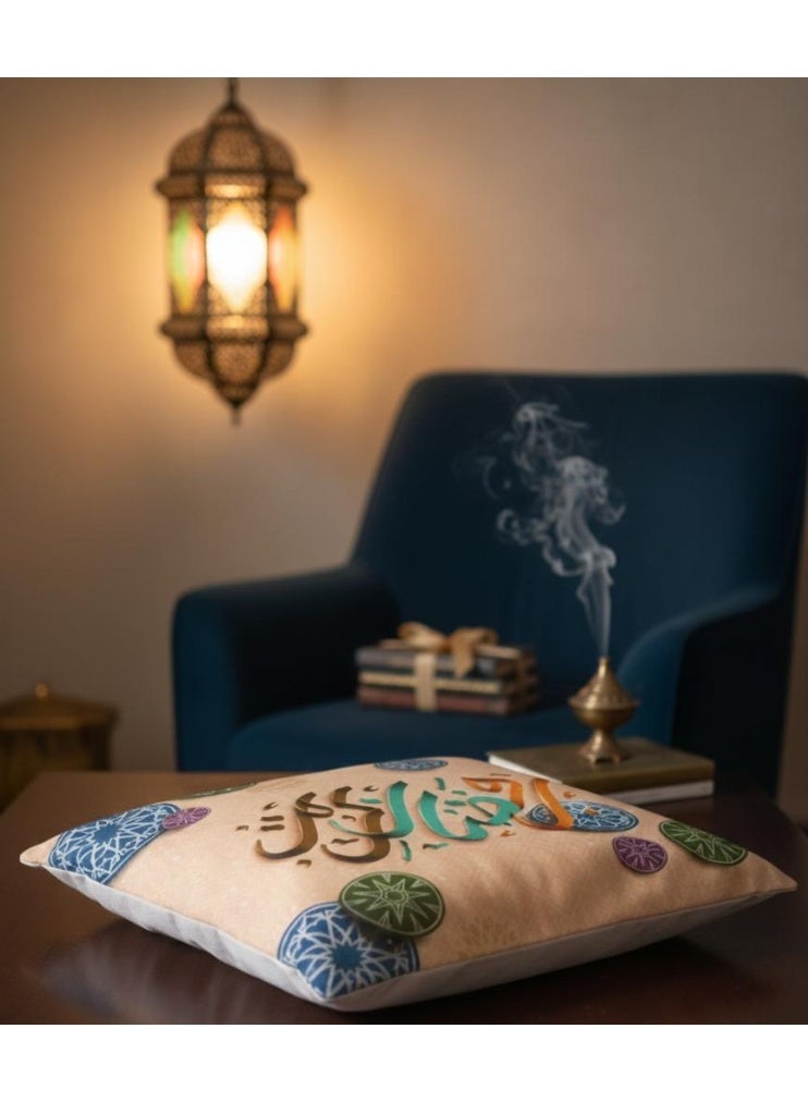 2 كوشن ر مضان كفر مخدة وسادة خدادية فرمضان كبير بأشكال  المختلفة المقاس :45 *45 سم - Image 2