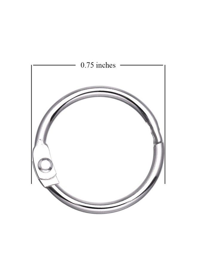 Antner Binder Rings 0.75 Inch Nickel Plated Metal Book Rings Loose Leaf Binder Rings Key Rings Notebook Paper Rings For Index Cards Flash Cards Rings For School Office Home 120 Pack  - Image 3