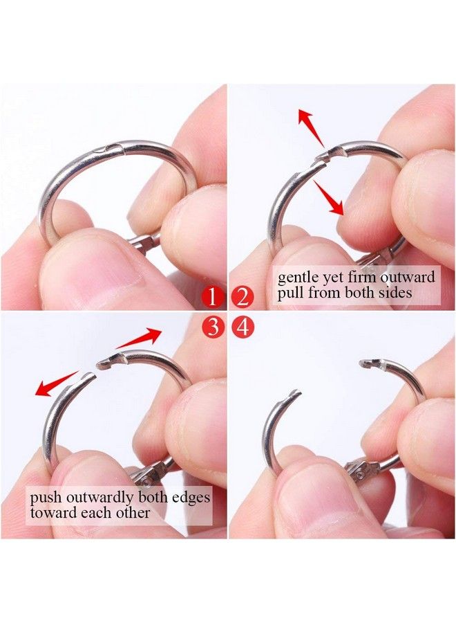 Antner Binder Rings 0.75 Inch Nickel Plated Metal Book Rings Loose Leaf Binder Rings Key Rings Notebook Paper Rings For Index Cards Flash Cards Rings For School Office Home 120 Pack  - Image 4