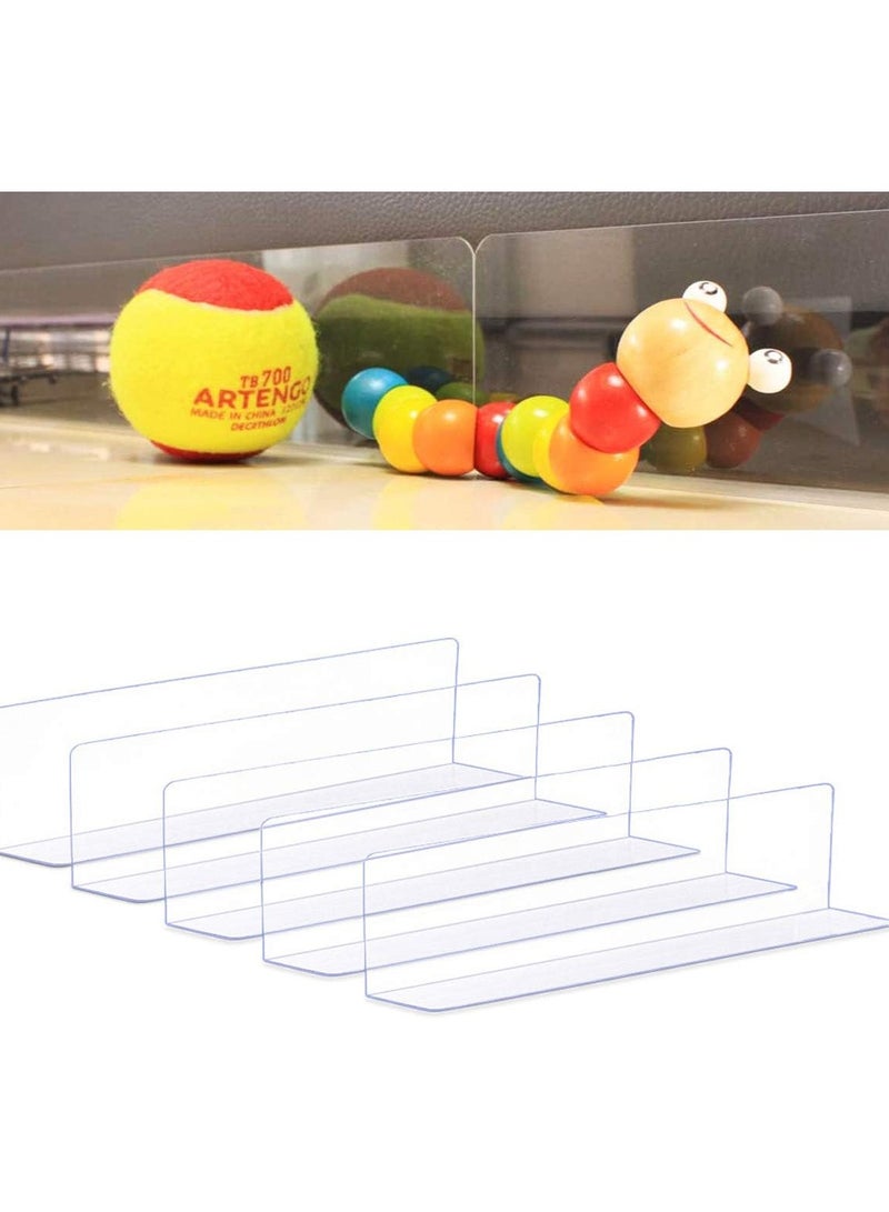 TPGP Toy Blockers for Furniture, Clear Blocking Board Under Furniture, Pet Baffle Board, Strong Adhesive Baffle, Adjustable Gap Bumper for Sofa, Bed (5 Pack/3.2 Inch) - Image 1