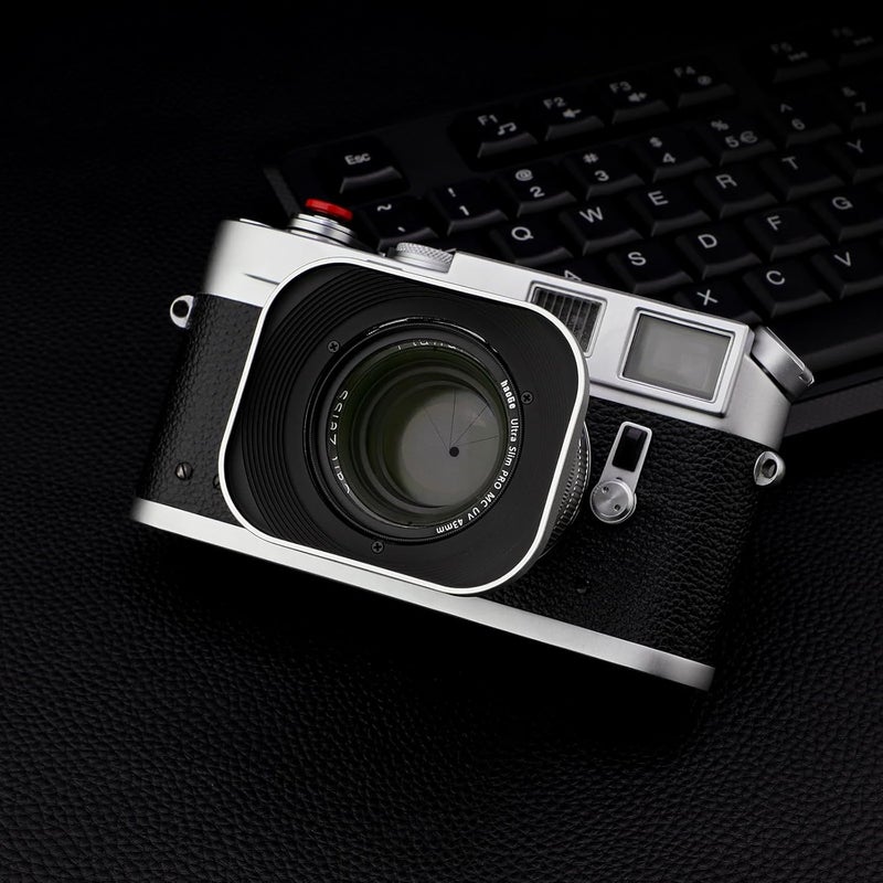 Haoge LH-ZV07 Square Metal Lens Hood for Carl Zeiss Biogon T* 2/35 35mm f2 ZM, C Biogon 2.8/35 35mm f2.8 ZM, Planar T 2/50 50mm f2 ZM; Voigtlander NOKTON Classic 35mm f1.4 VM, 40mm f1.4 VM as LH-6 - Image 3