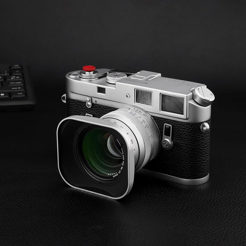 Haoge LH-ZV07 Square Metal Lens Hood for Carl Zeiss Biogon T* 2/35 35mm f2 ZM, C Biogon 2.8/35 35mm f2.8 ZM, Planar T 2/50 50mm f2 ZM; Voigtlander NOKTON Classic 35mm f1.4 VM, 40mm f1.4 VM as LH-6 - Image 2