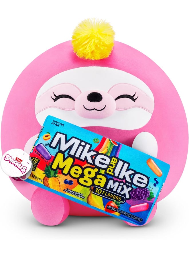 Snackles Super Sized 35 cm, Sloth (Mike & Ike), by ZURU Cuddly Squishy Comfort 35 cm Plush with License Snack Brand Accessory (Sloth) - Image 1