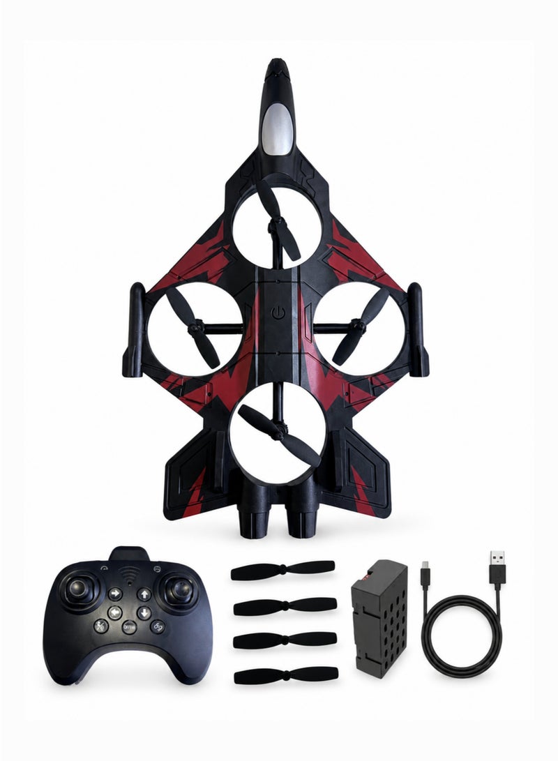 vexa pro 2.4GHz RC Plane Fighter Jet Toy, Aeroplane with LED Lights & 360° Flip | Remote Control Airplane for Kids - Image 1