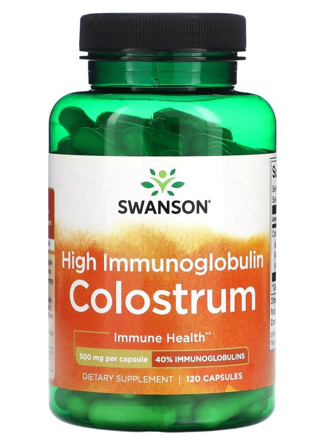 SWANSON - High Immunoglobulin Colostrum 500 mg 120 Capsules - Image 1