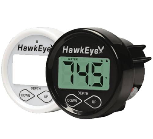 HawkEye DT2BX-TM In-Dash Depth Sounder with Air and Water Temperature (Includes Airmar Transom Mount Transducer) - Image 1