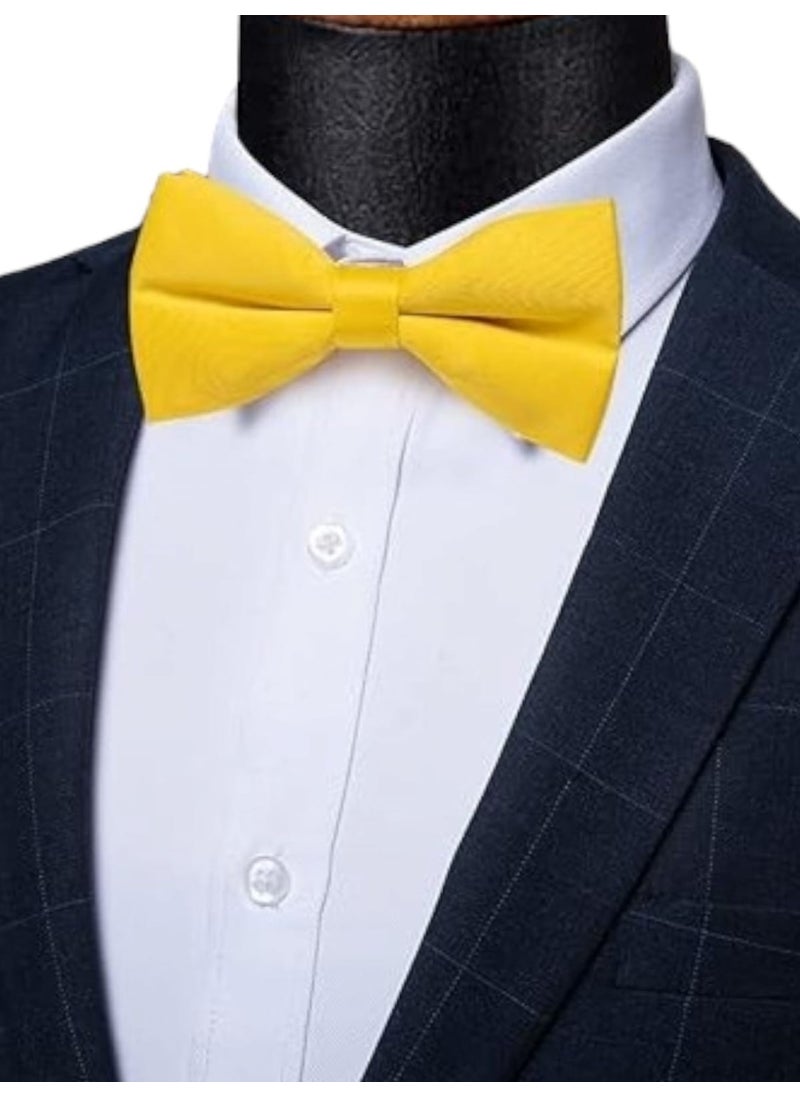 Trenderrs Men's Solid Color Satin Bow Tie  - Image 1