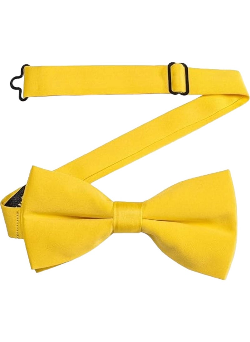 Trenderrs Men's Solid Color Satin Bow Tie  - Image 2