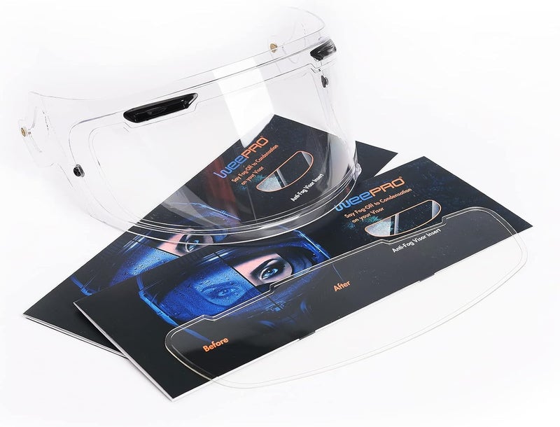 WeePro Helmet Face Shield Visor Film Anti-Fog Compatible with ARAI Helmet Visor Clear Anti-fog Protective Film Fog Free Helmet Shield for Cold and Rainy Days 3.7" x 11.5" - Image 4