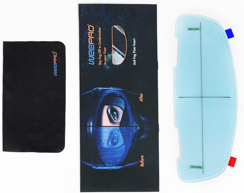 WeePro Helmet Face Shield Visor Film Anti-Fog Compatible with ARAI Helmet Visor Clear Anti-fog Protective Film Fog Free Helmet Shield for Cold and Rainy Days 3.7" x 11.5" - Image 2