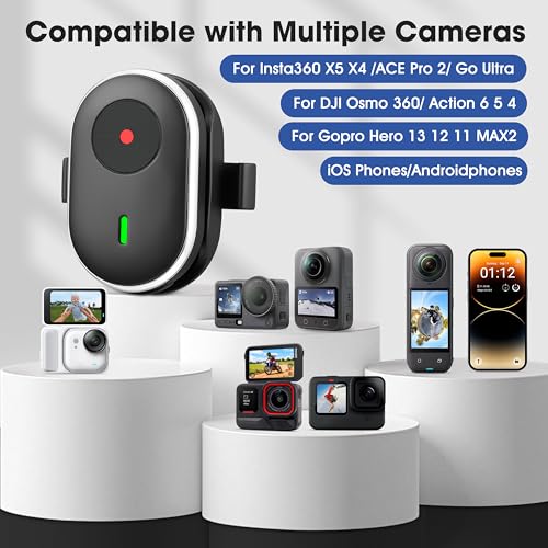 STARTRC VCR Remote for insta360 GO Ultra/X5/X4 Air/X3/Ace Pro 2 Mini Ring Control for Gopro Hero 13 12 11 Max 2 for DJI Osmo Action 6 5 360 Accessories Phone Wireless Remote - Image 2