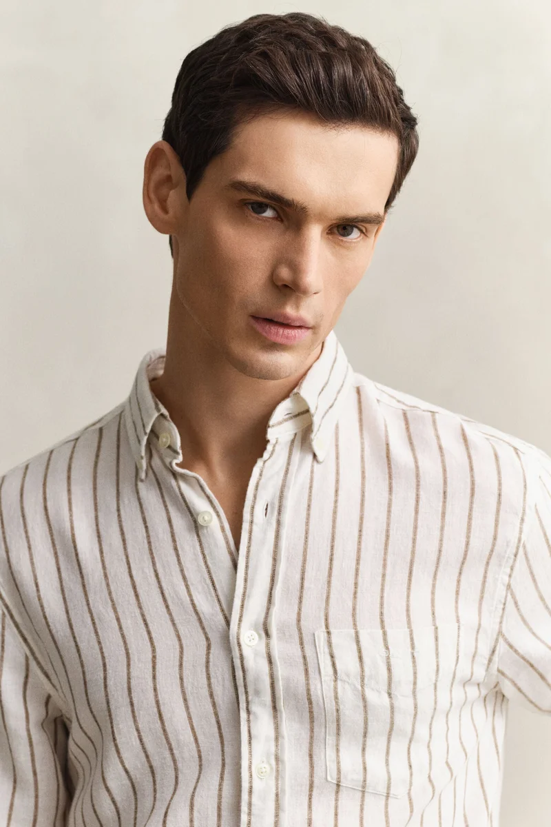 GANT  Striped Linen Blend Shirt for Men | Best Price UAE