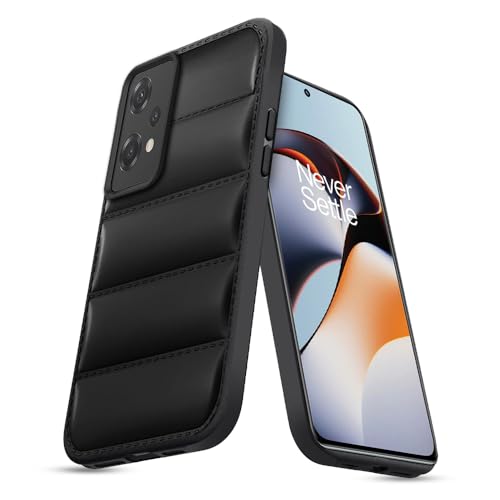 KARWAN® Puffer Edition Silicone Case Cover for Oneplus Nord CE2 Lite | Scratch Resistance Mobile Cover, Camera Protection Case Compatible with Black - Image 1
