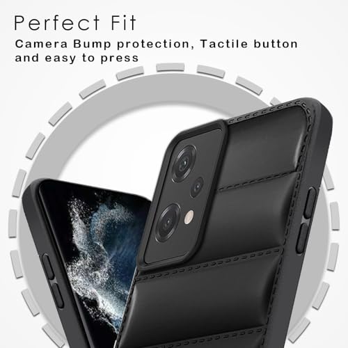 KARWAN® Puffer Edition Silicone Case Cover for Oneplus Nord CE2 Lite | Scratch Resistance Mobile Cover, Camera Protection Case Compatible with Black - Image 2
