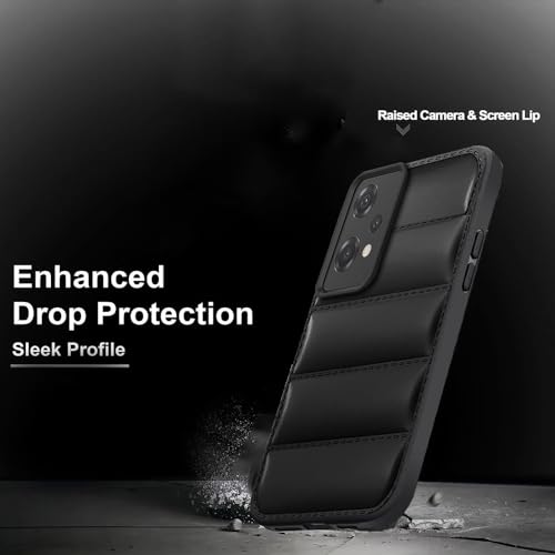 KARWAN® Puffer Edition Silicone Case Cover for Oneplus Nord CE2 Lite | Scratch Resistance Mobile Cover, Camera Protection Case Compatible with Black - Image 4