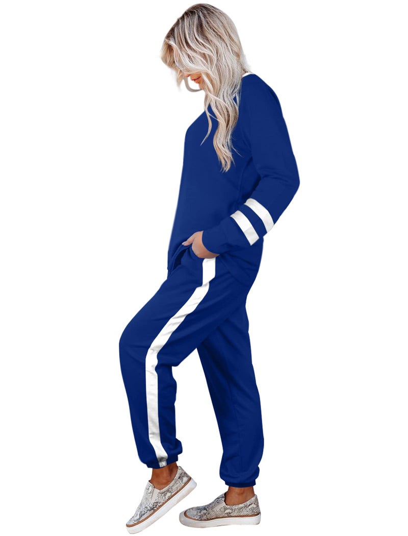 Aloodor Sweatsuit for Women 2 Piece Lounge Sets Two Piece Outfits Fashion Athletic Clothing L - Image 3