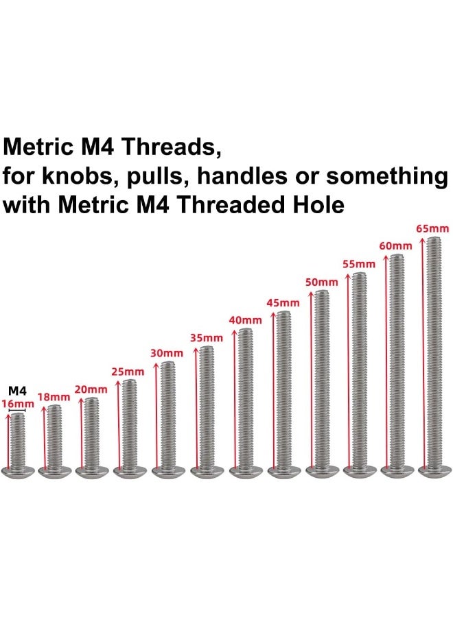 Adiyer Adiyer 40-Pack Metric M4 x 30mm Machine Screws for Cabinet Drawer Knob Pull Handle, 304 Stainless Steel, Truss Head Bolts, Phillips Drive - Image 2