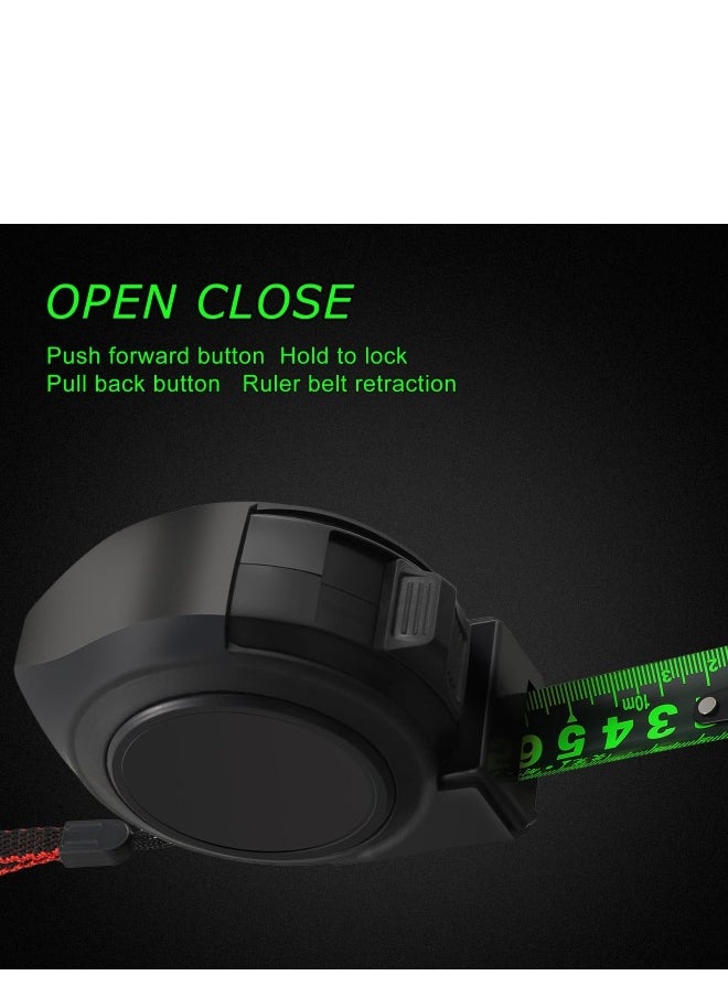 Generic Fluorescent Steel Tape Measure - Glow in the Dark Retractable Metric Ruler, Resistant Metric Tape Retractable Tape Measure Tools for professionals and Homeowners (10M)  - Image 4