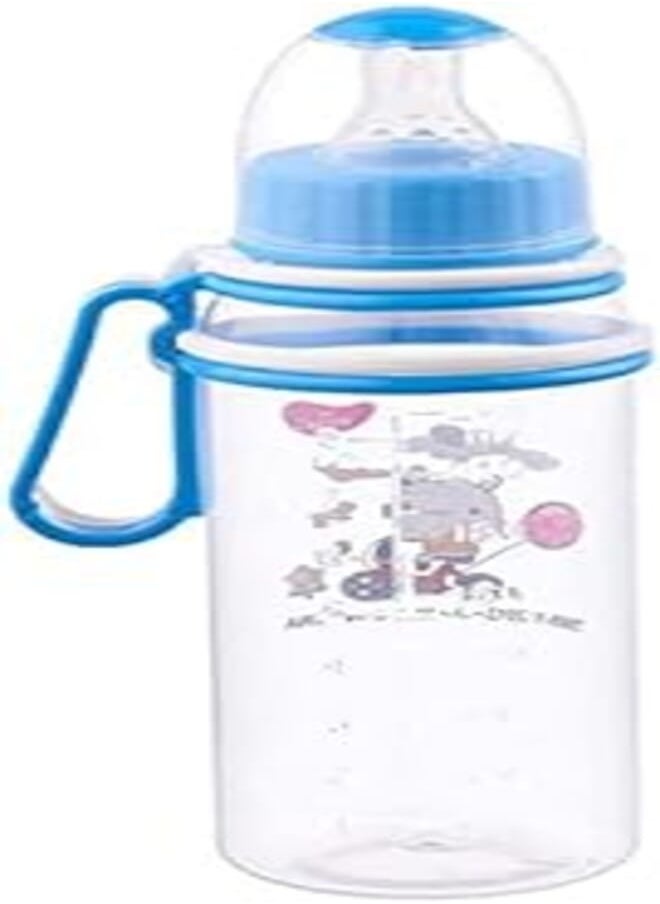 FISH Little Fish Polypropylene Baby Bottle with Rotatable Handle 240 ml - Blue 